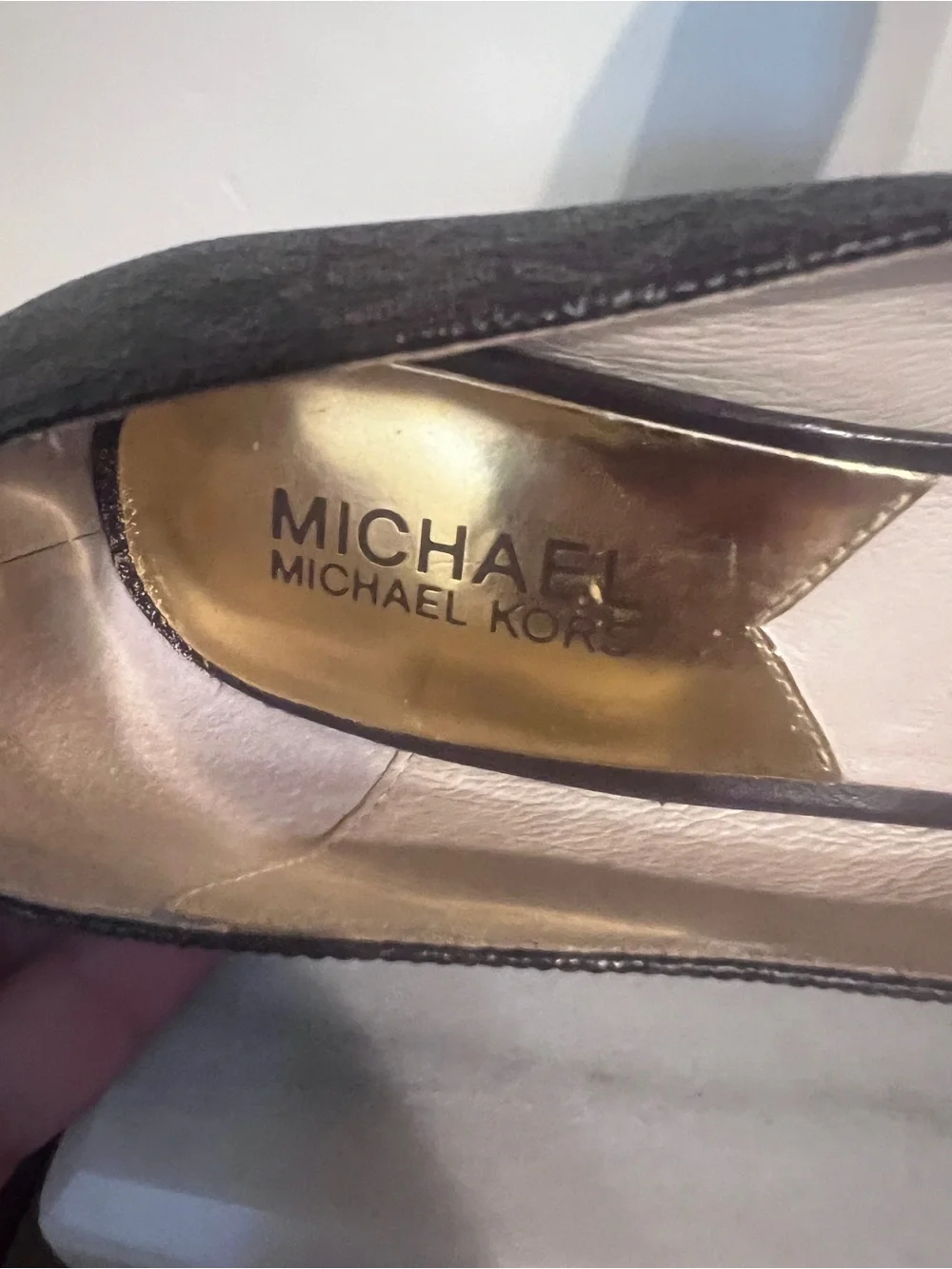 Michael Kors Dark Brown Peep-Toe Wedge Espadrilles with Bow